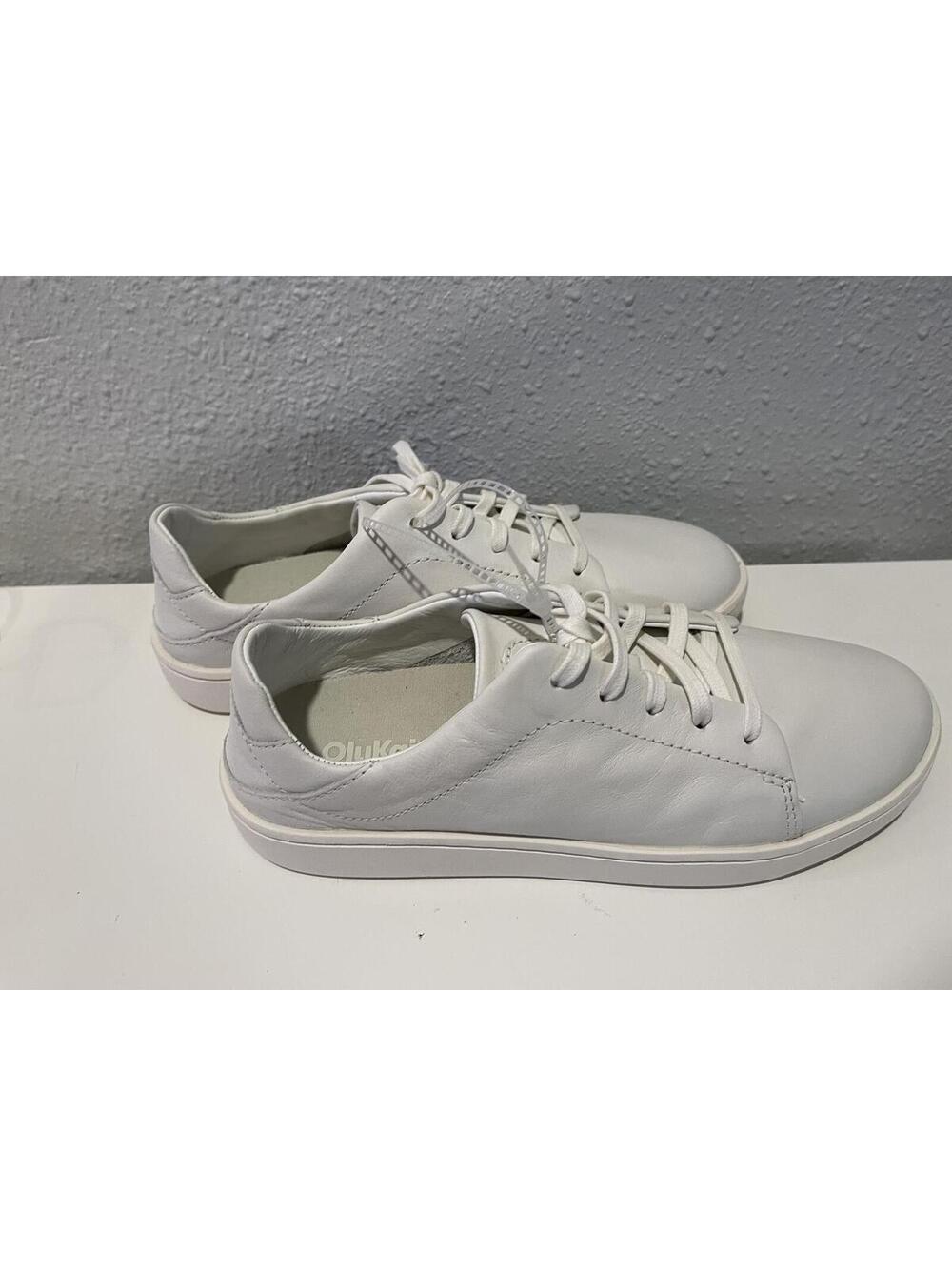 Olukai Pehuea Li'L W White Sneakers Women's Size 8 - Picture 3 of 7